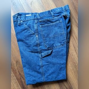 Wrangler Men's Denim Blue 34x29 Carpenter Cargo Pants